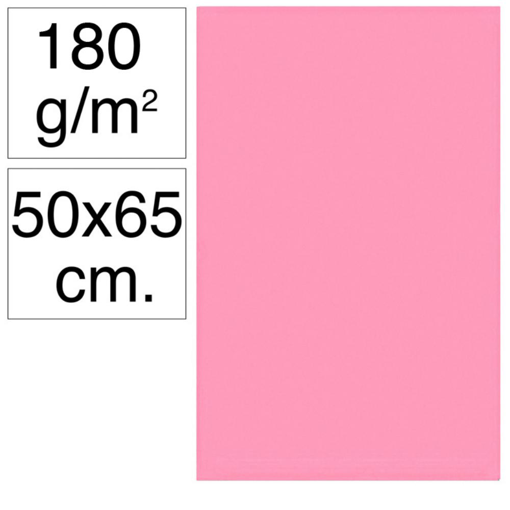 CARTULINA 50X65 180G ROSA CHICLE 25UD