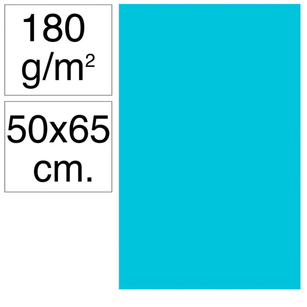 CARTULINA 50X65 180G TURQUESA 25UD