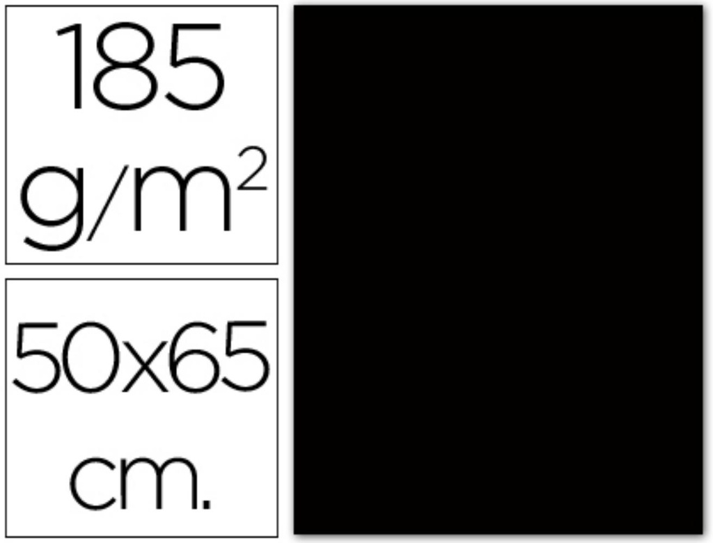 CARTULINA 50X65 185G SADIP.NEG