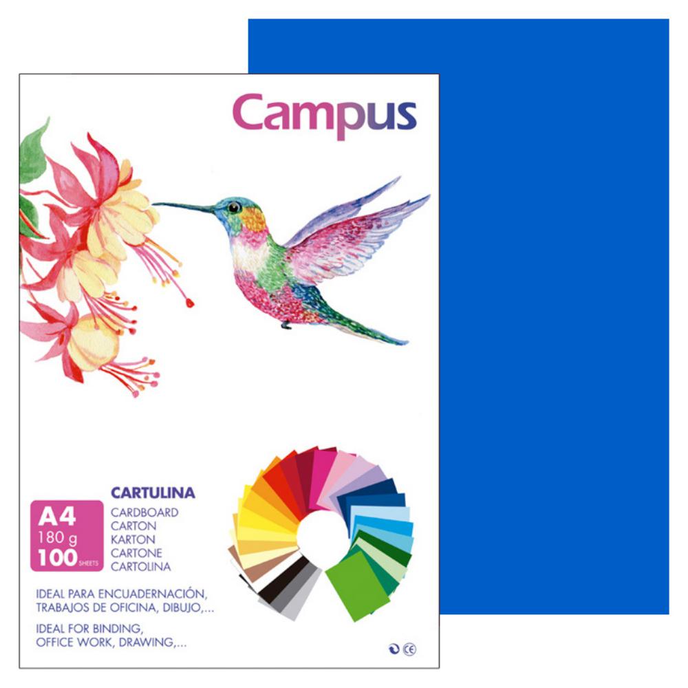 CARTULINA CAMPUS A4 AZUL MARINO 180G