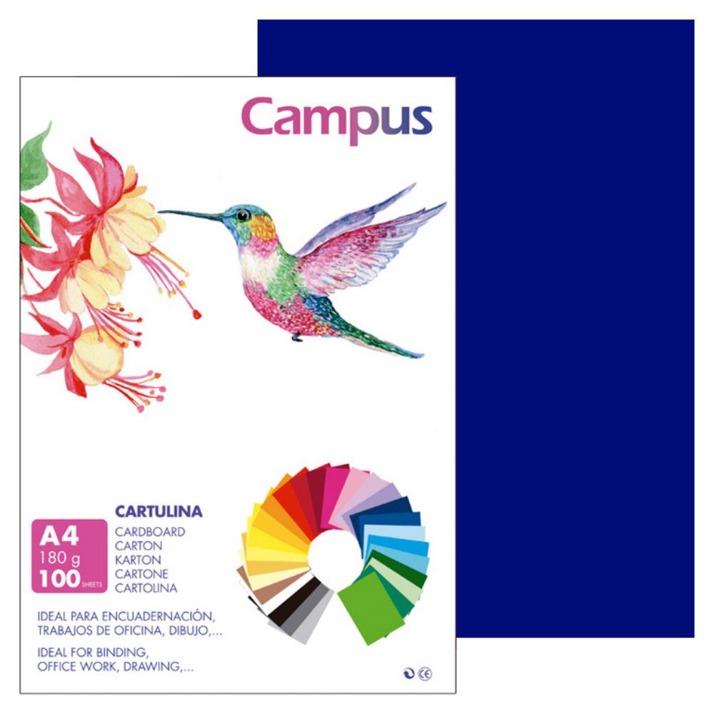 CARTULINA A4 MAKRO AZUL ULTRAMAR 180G 100UD