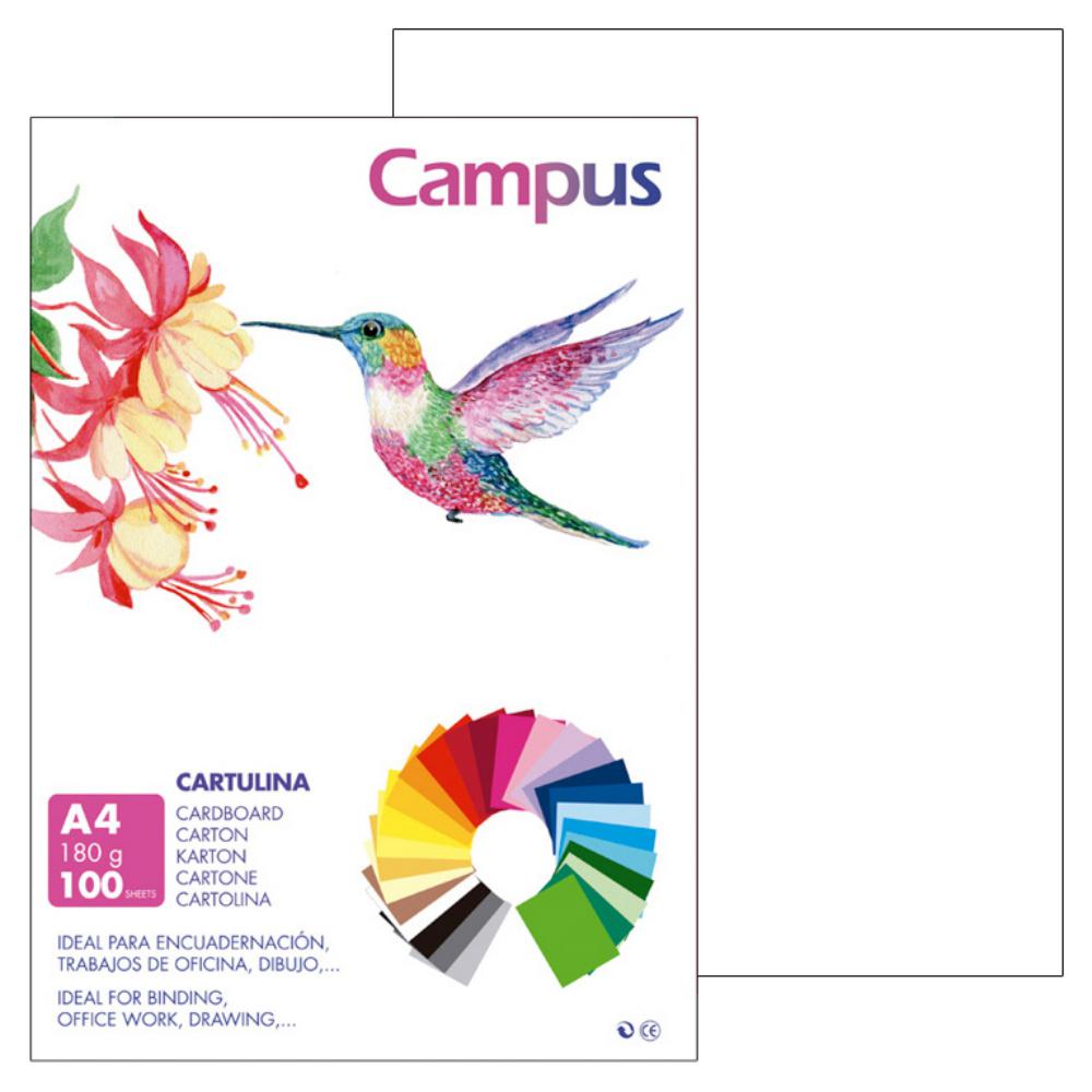 CARTULINA A4 MAKRO BLANCO 180G 100UD