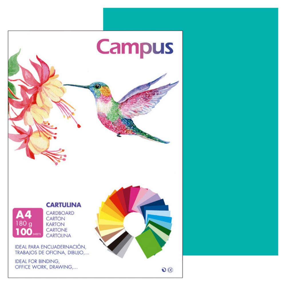 CARTULINA A4 MAKRO VERDE MENTA 180G 100UD