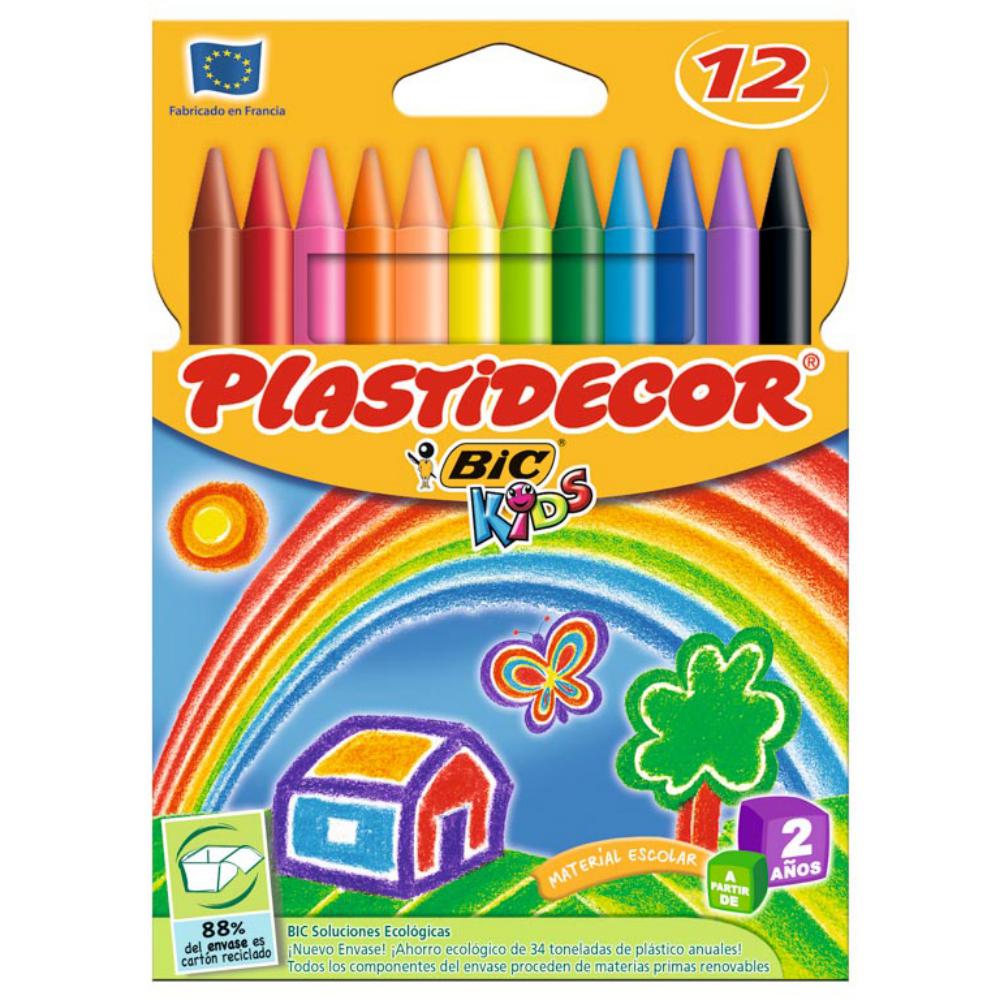 CERAS BIC PLASTIDECOR KIDS 12 COLORES