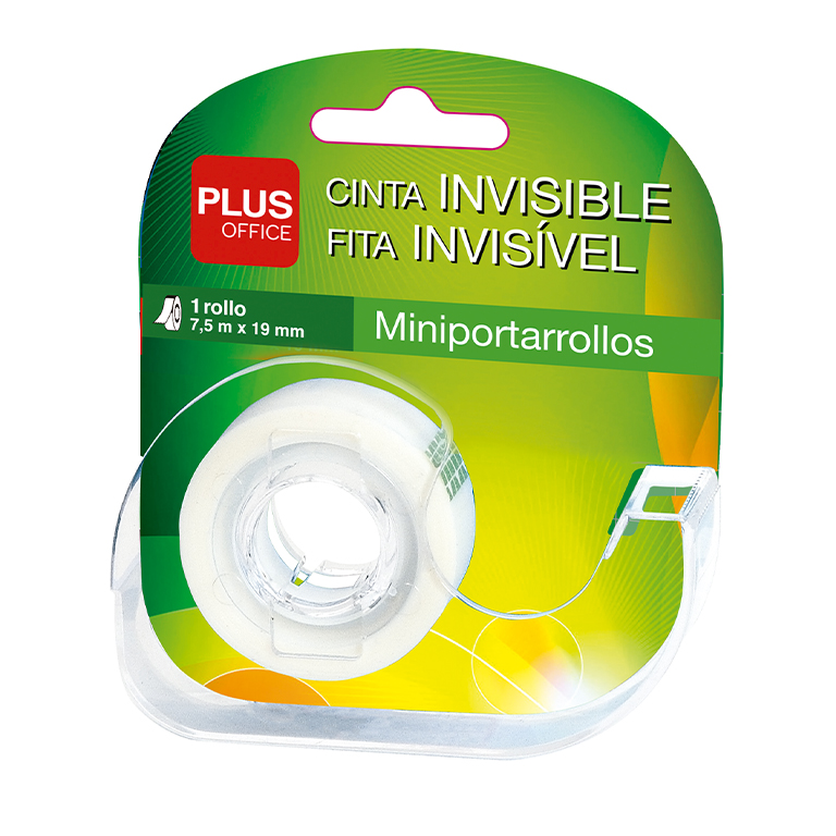 CINTA ADHESIVA INVISIBLE PLUS PORTARROLLOS