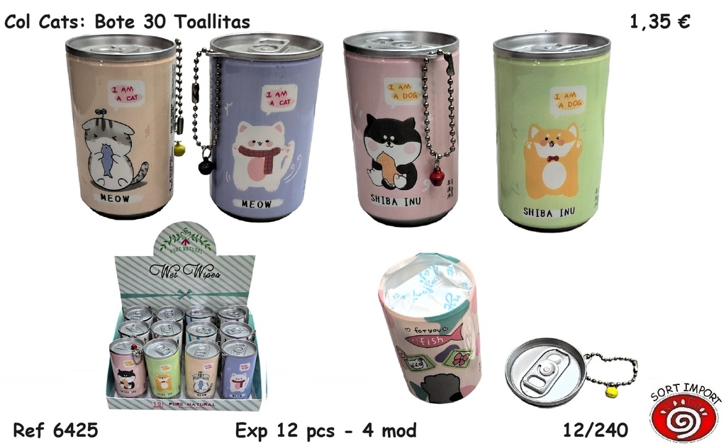 COL CATS BOTE&30 TOALLITA.6425