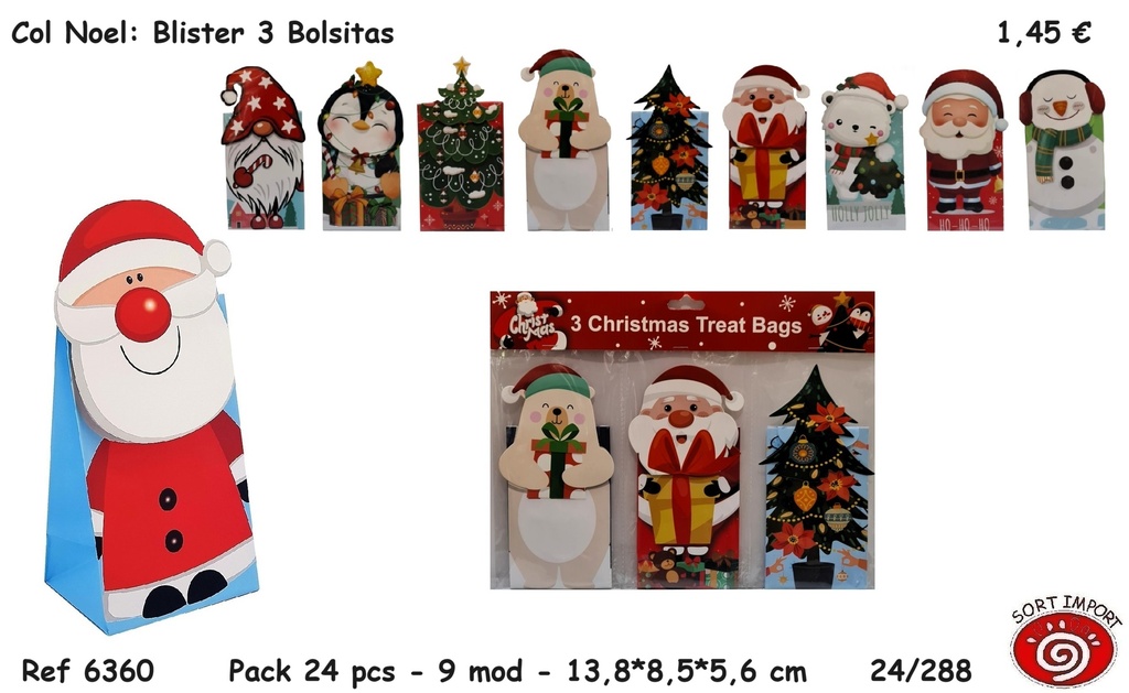 COL NOEL BLIST.3 BOLSITAS 6360