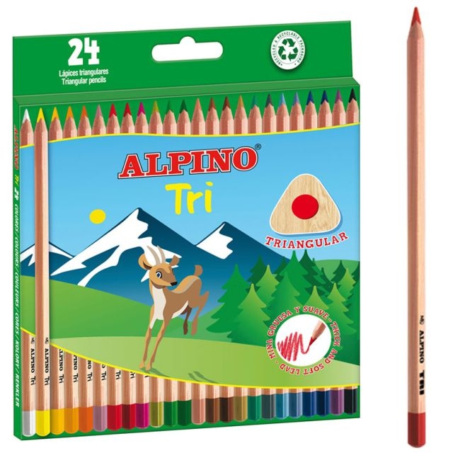 CREYONES ALPINO 24 COL.TRI
