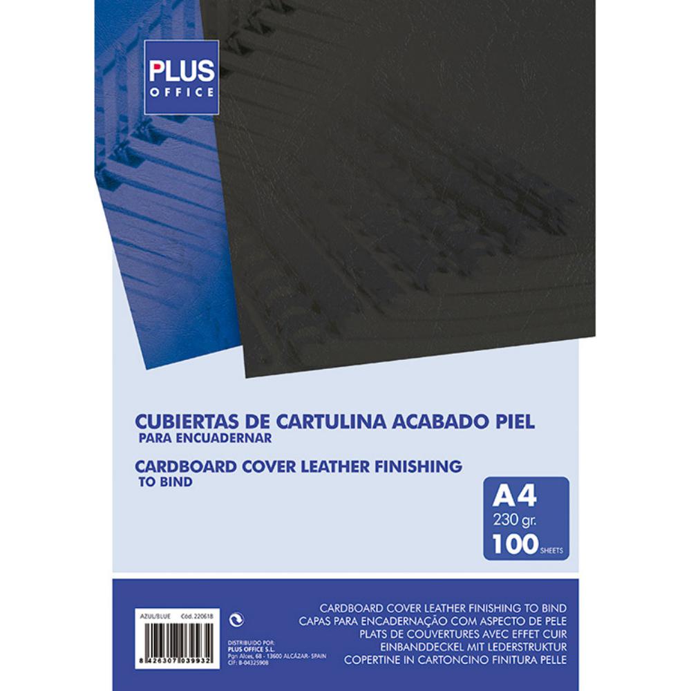 CUBIERTA CARTON A4 250G AZUL/100U