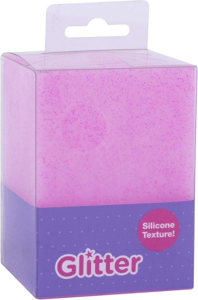 CUBILETE SILICONA GLITTER FUCSIA