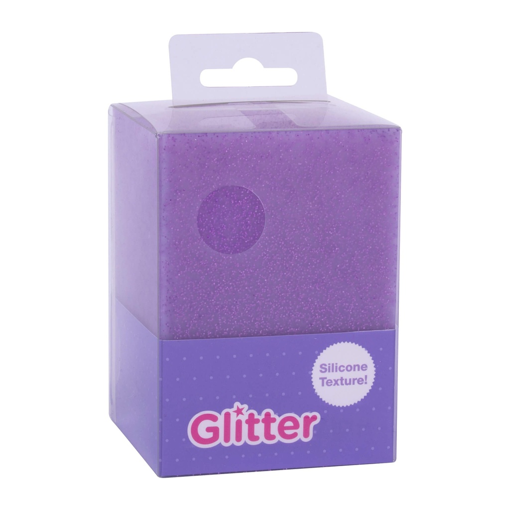 CUBILETE SILICONA GLITTER LILA