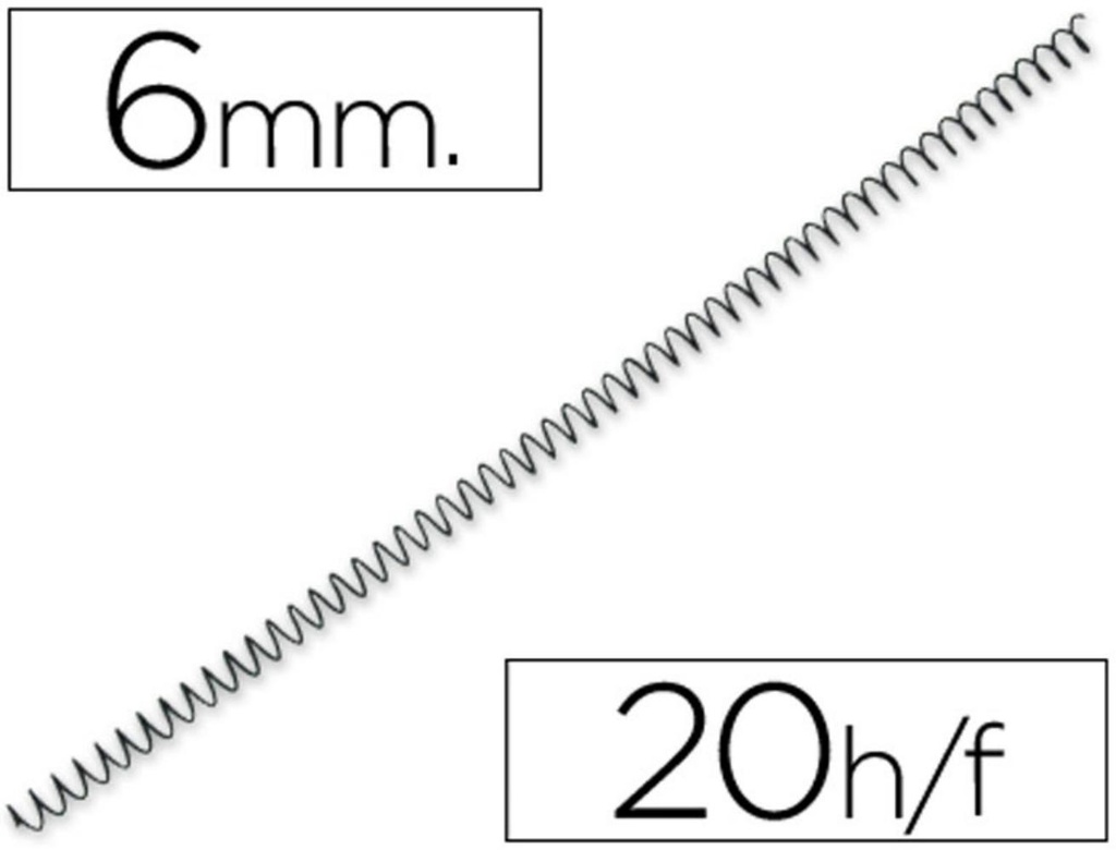 ESPIRAL METALICO P56/4:1 6MM