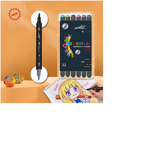 ESTUCHE ACRILICOS 12CO.AB-0656