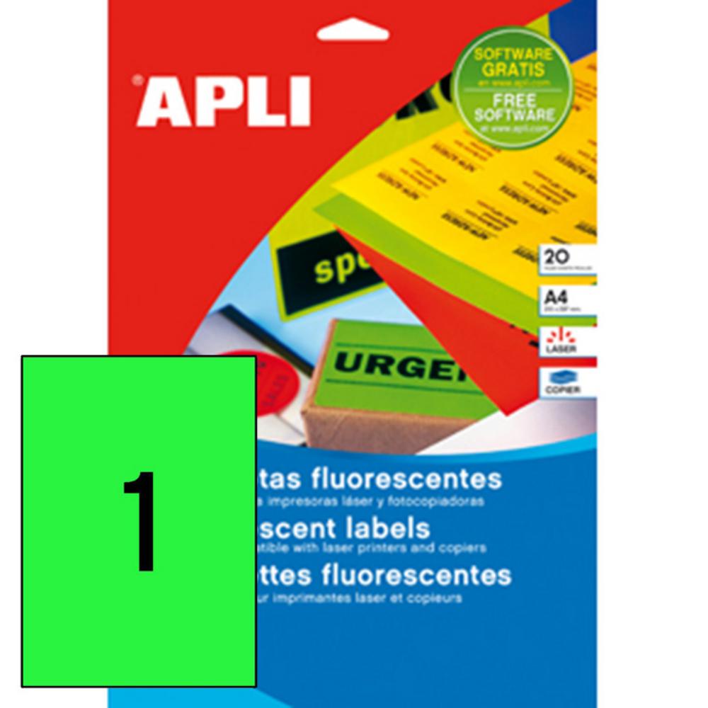 ETIQUETAS APLI FLUOR 2881 VERD