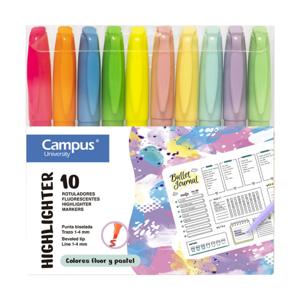 FLUORESCENTE PEN CAMPUS 10COL