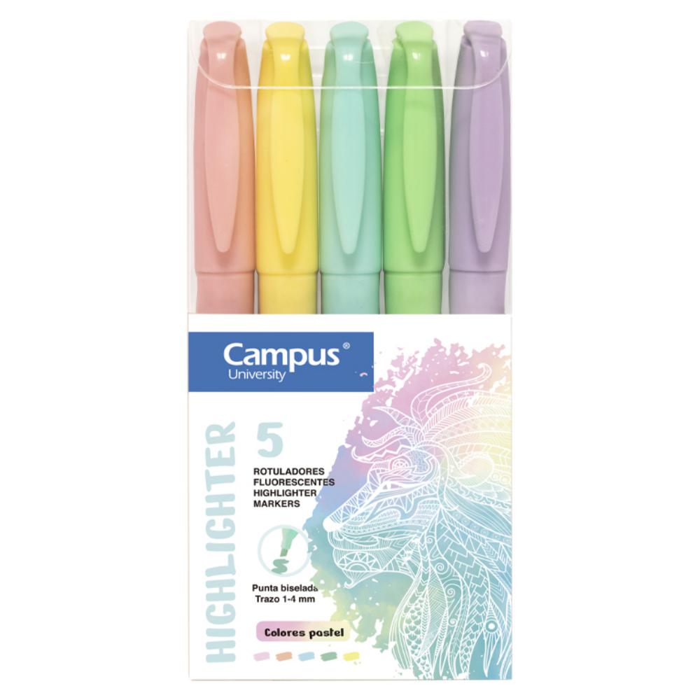 FLUORESCENTE PEN CAMPUS 5COL PASTEL