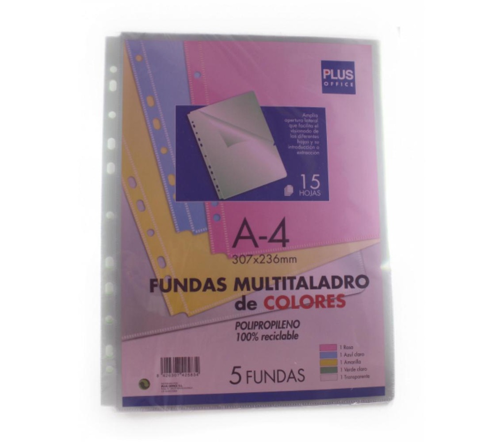 FUNDA MULTIT.A4 COLOR SET 5