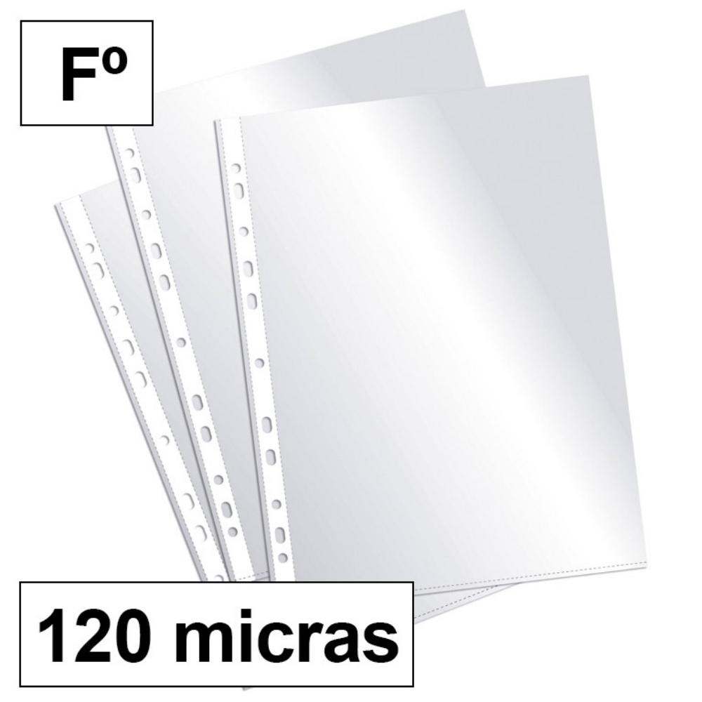 FUNDA MULTITALADRO FOLIO CRISTAL 120MC 100U