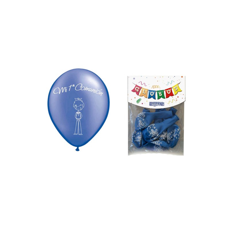 GLOBOS COMUNION AZUL 41673