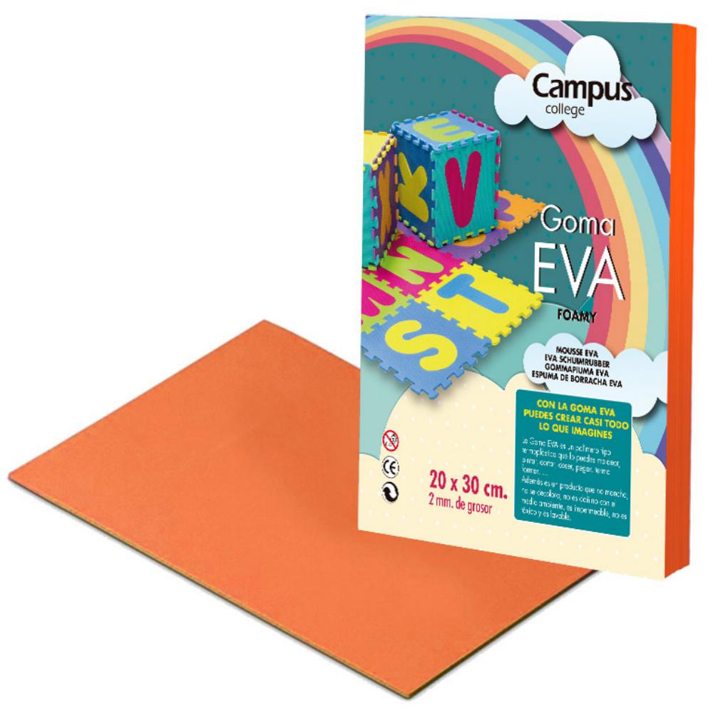 GOMA EVA CAMPUS A4 NARANJA