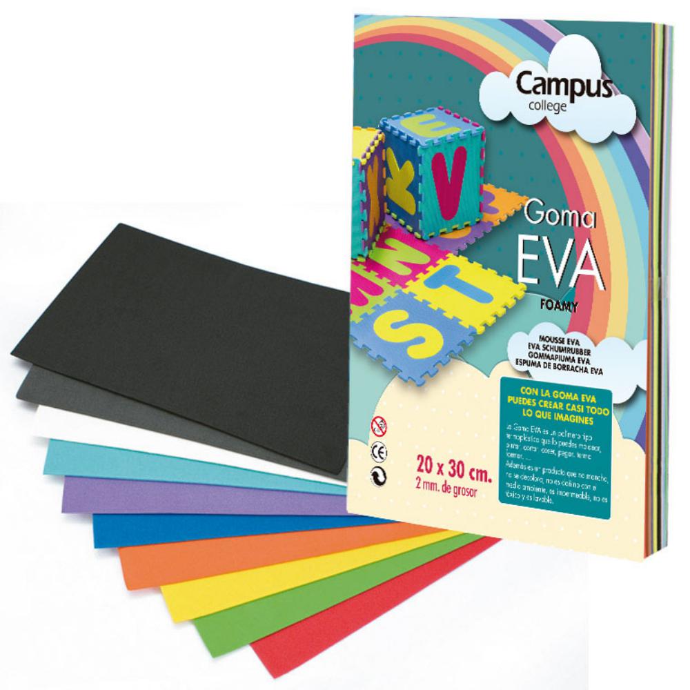 GOMA EVA CAMPUS COLLEGE 200X300 MM COLORES SURTIDOS