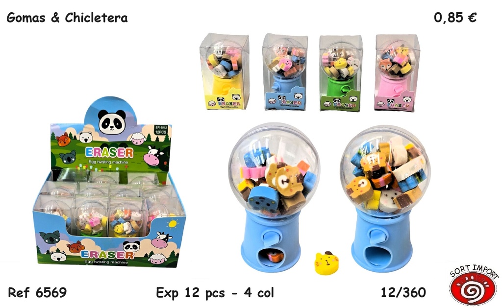 GOMAS ANIMALES EN CHICLETERA 6569