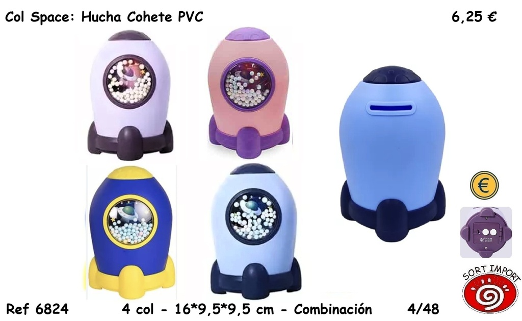HUCHA PVC COHETE 6824