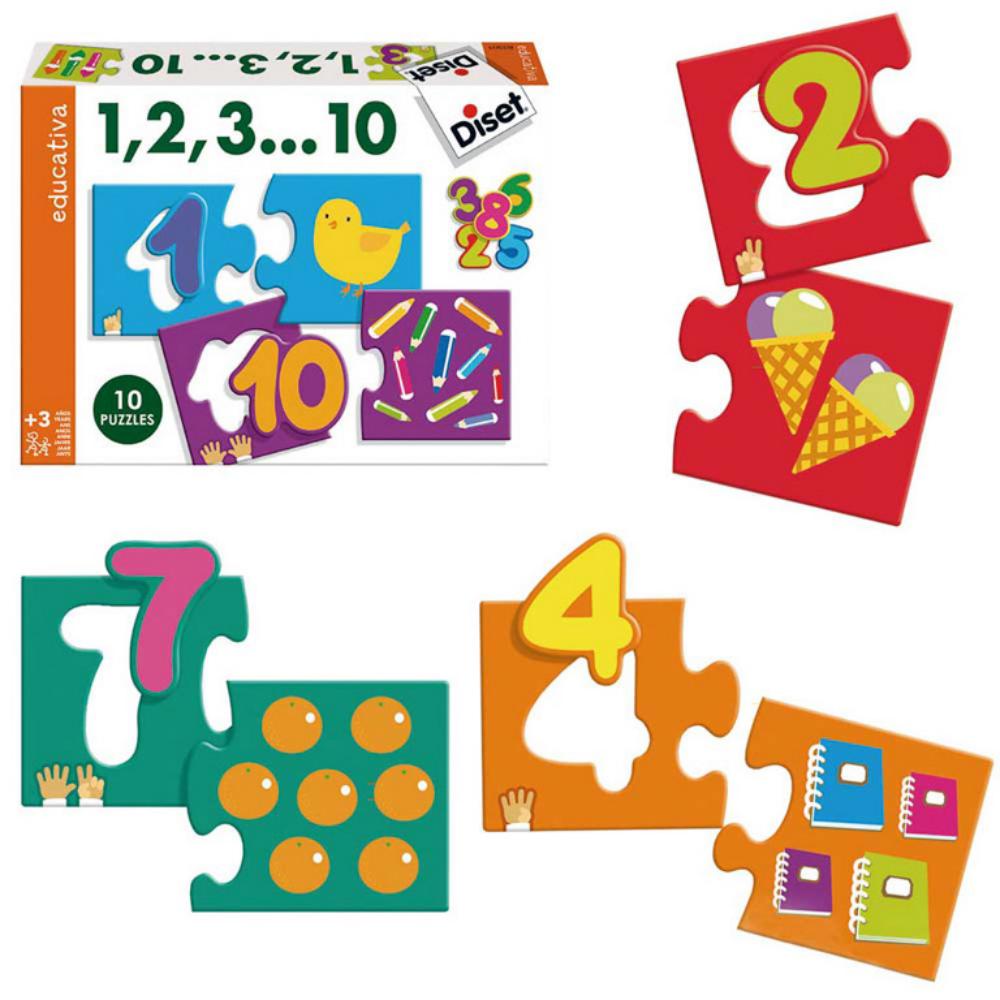 JUEGO EDUC.DISET 1 2 3 10