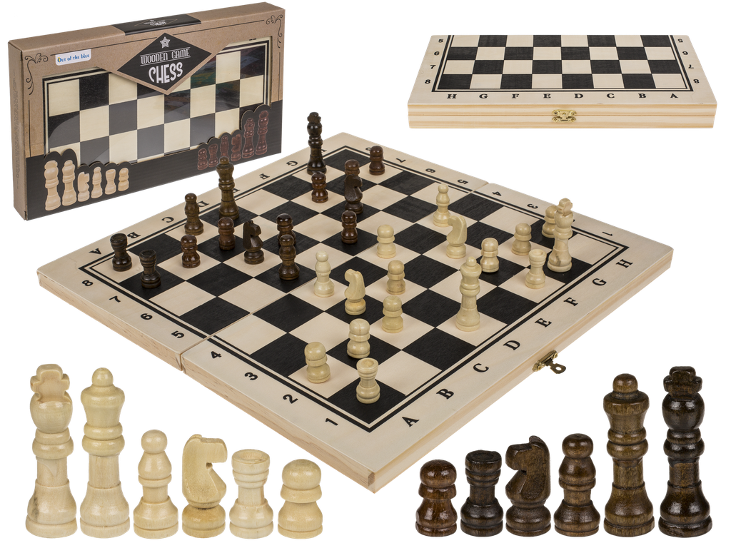 JUEGO MADERA AJEDREZ 34X34CM 63/3058