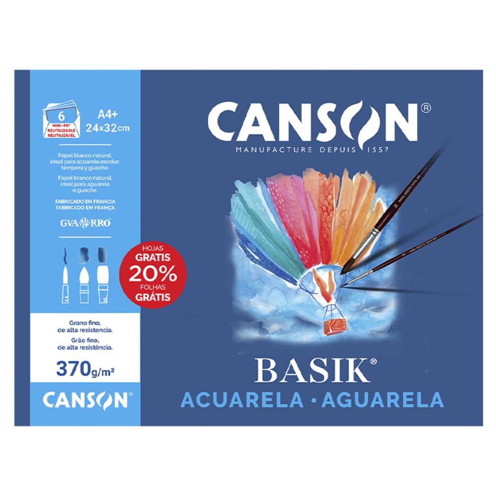 LAMINA ACUARELA BASIK A4 370 6