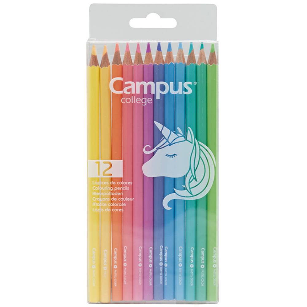 LAPICES COLORES PASTEL 12 COLORES