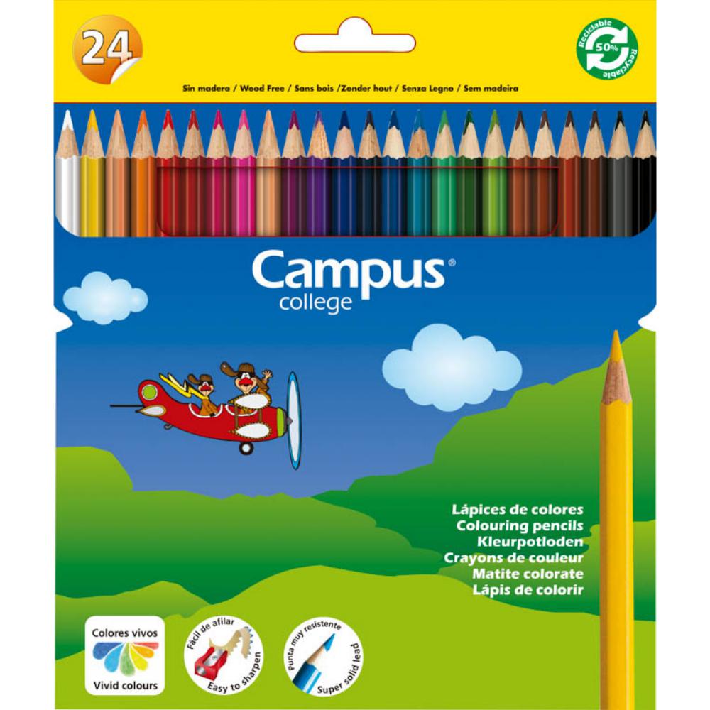 LAPICES DE COLORES CAMPUS COLLEGE 24 COLORES