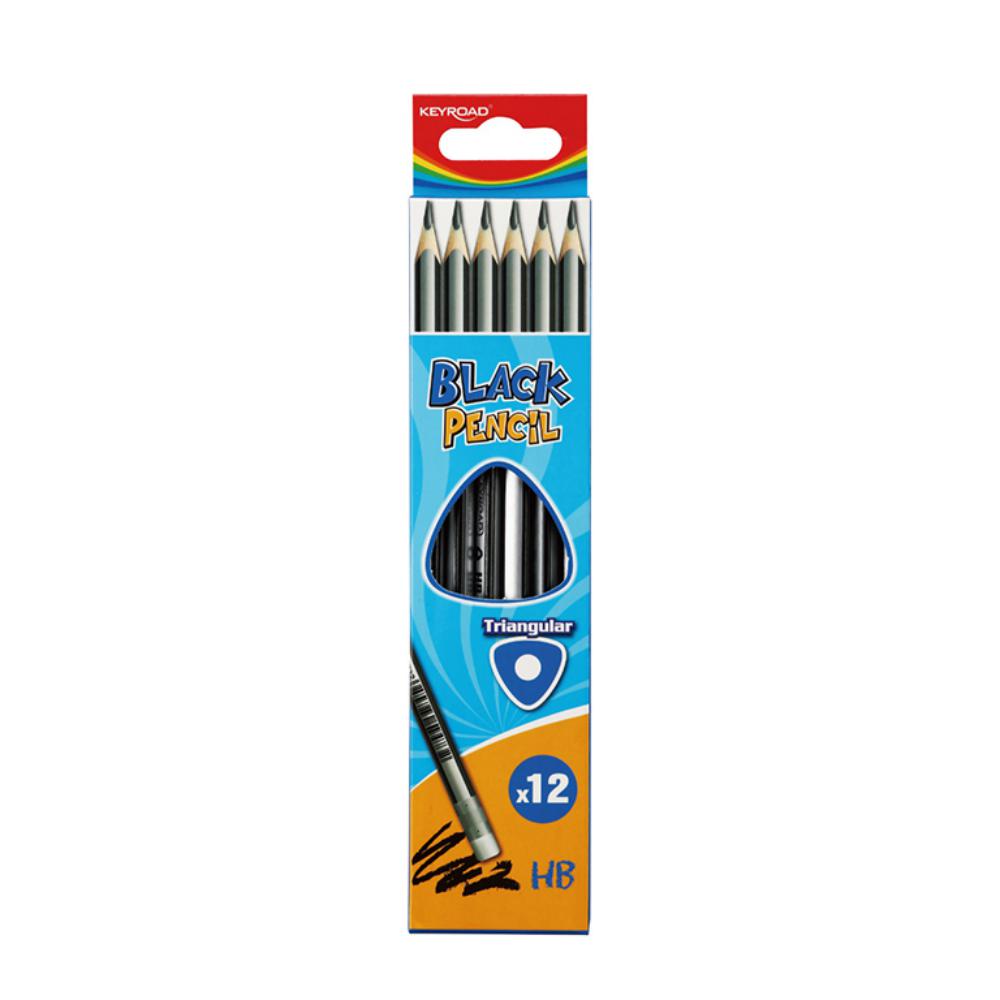 LAPIZ KEYROAD TRIAN.HB C/G 12U