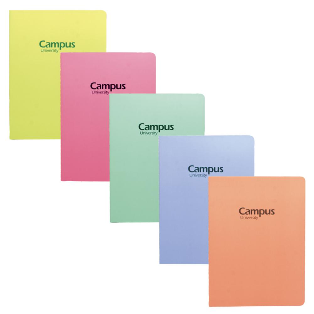 LIBRETA COSIDA CAMPUS 19X25,5CM 36H 70G LISO PASTEL