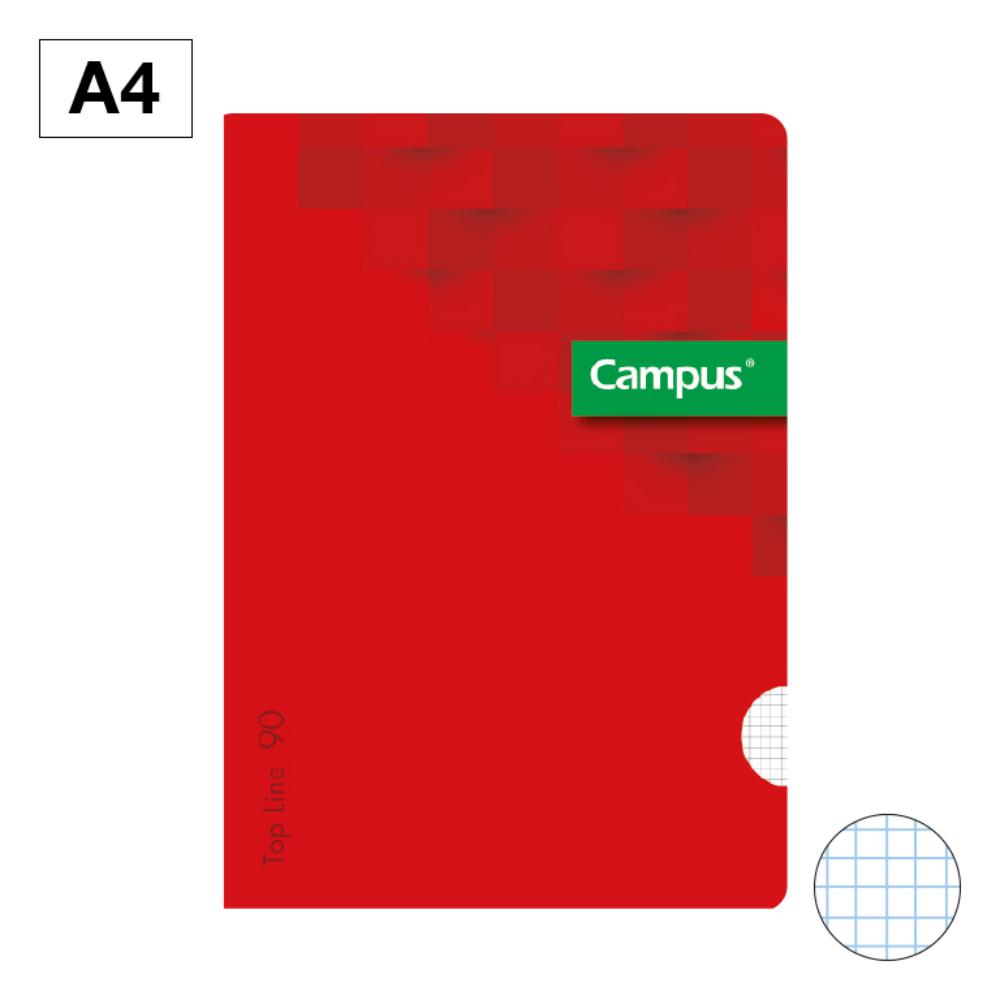 LIBRETA A4 GRAP 48H 90G PP 4MM ROJO