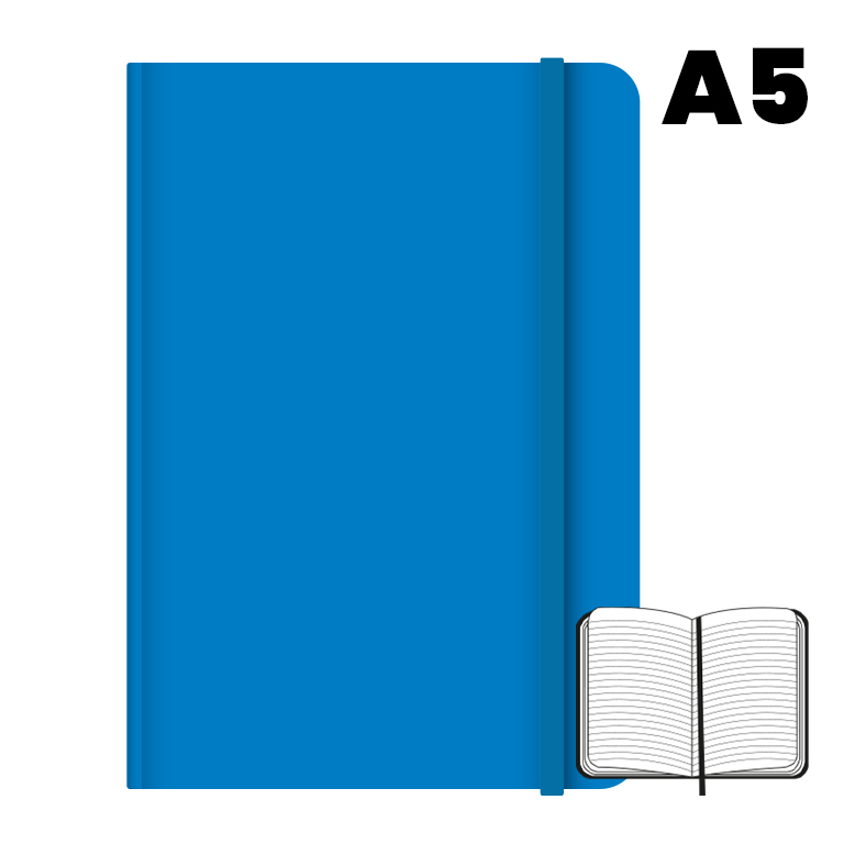 LIBRETA A5 T.F 96H 75G HN AZUL CLARO