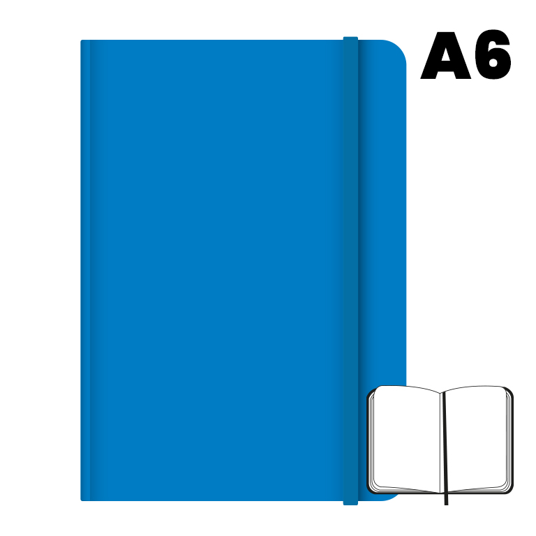 LIBRETA A6 T.F 96H 75G HN AZUL CLARO