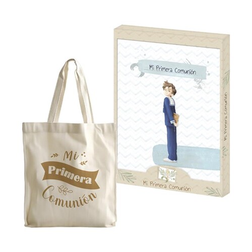 LIBRO COMUNION NIÑO+BOLSA TOTE