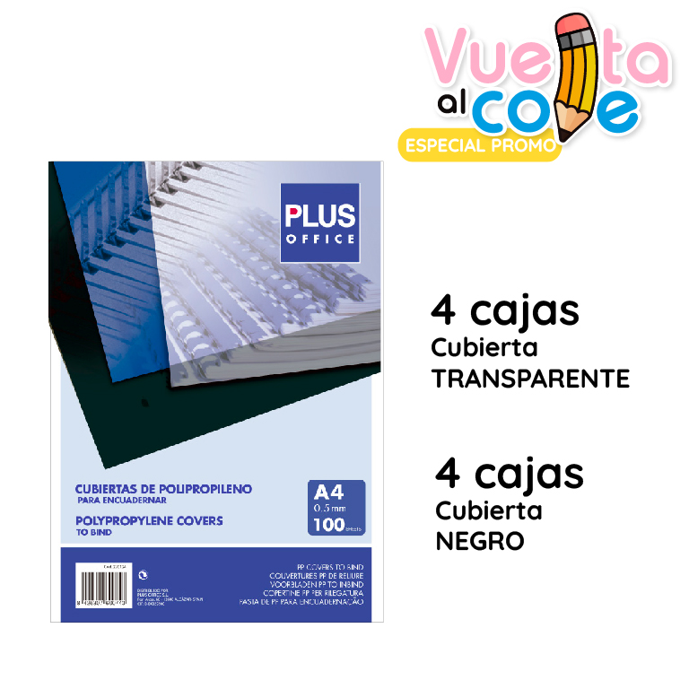 LOTE CUBIERTA PLUS PP A4 0,5MM