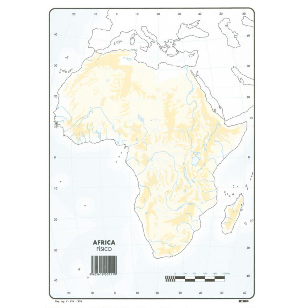 MAPA MUDO AFRICA FISICO
