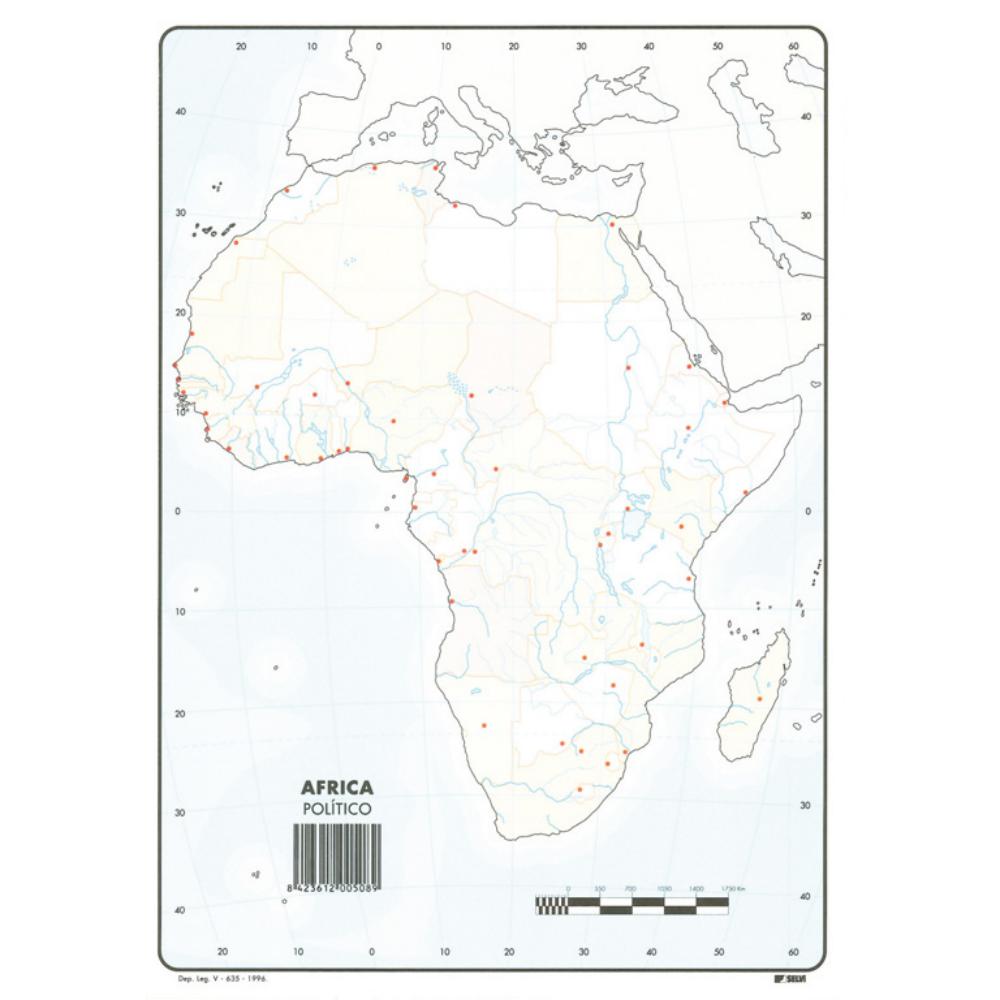 MAPA MUDO AFRICA POLITICO