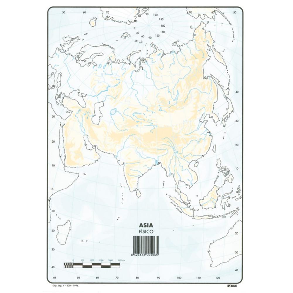 MAPA MUDO ASIA FISICO