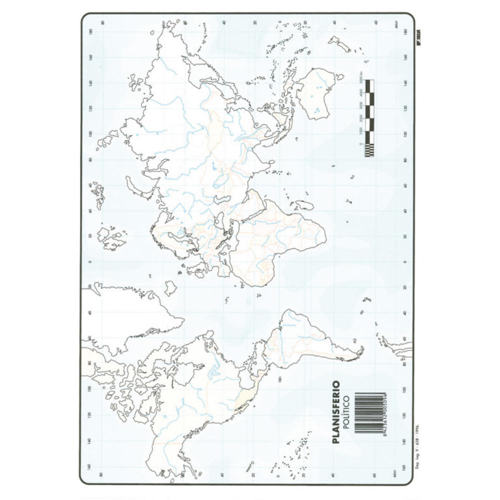 MAPA MUDO PLANISFERIO POLITICO