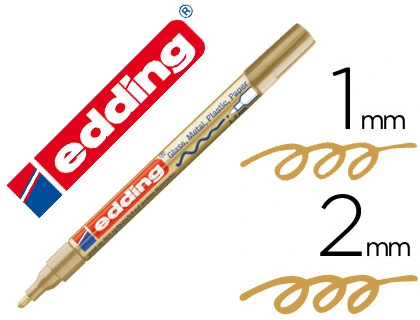 MARCADOR EDDING TINTA OPAC.ORO