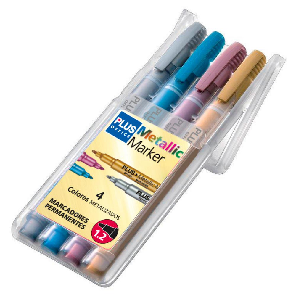 MARCADOR METALLIC P.M. SURTIDO B/4