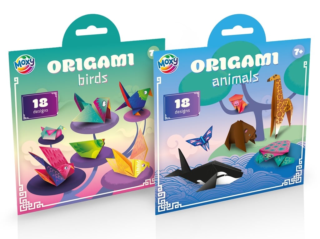 PAPEL ORIGAMI PAJAROS/ANIMALES 12H 21X20CM