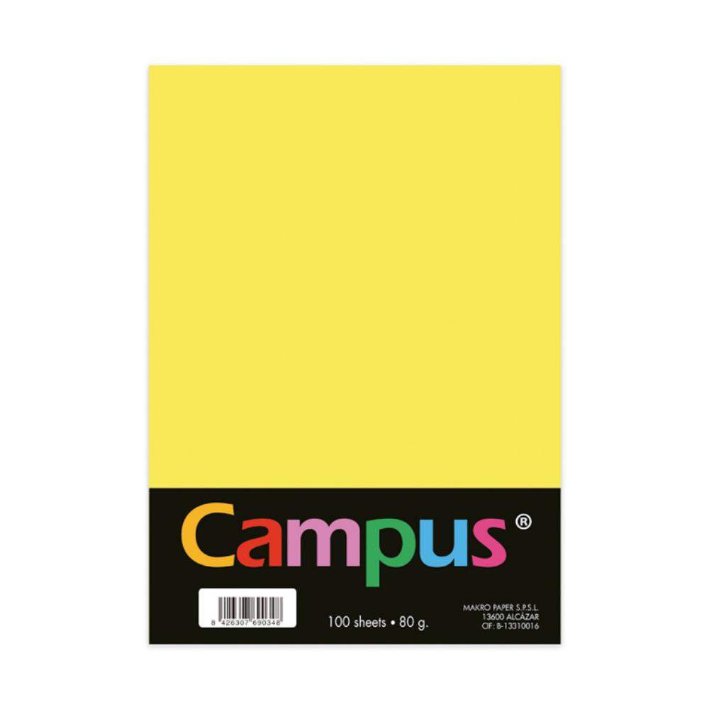 PAPEL A4 80GR 100H AMARILLO