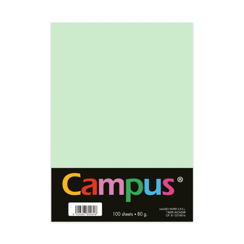 PAPEL A4 80GR 100H VERDE