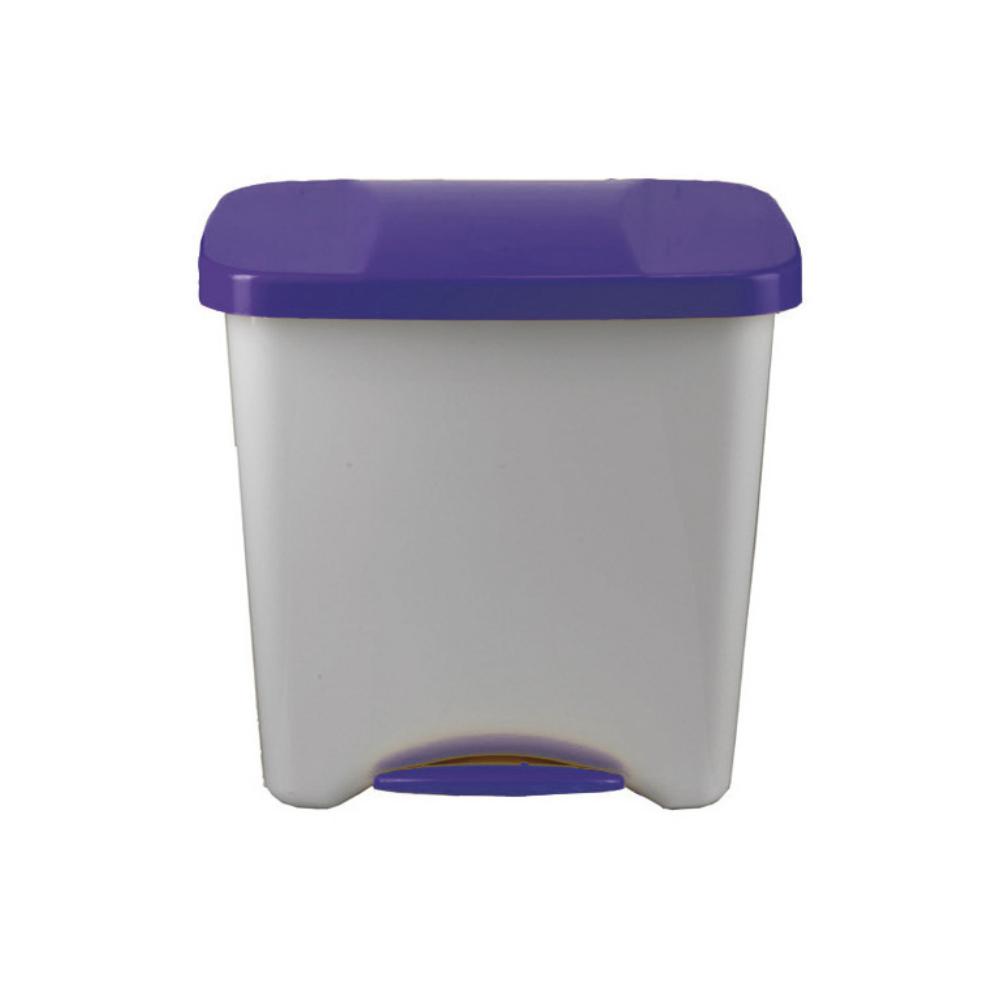 PAPELERA PEDAL BCO 50L AZUL