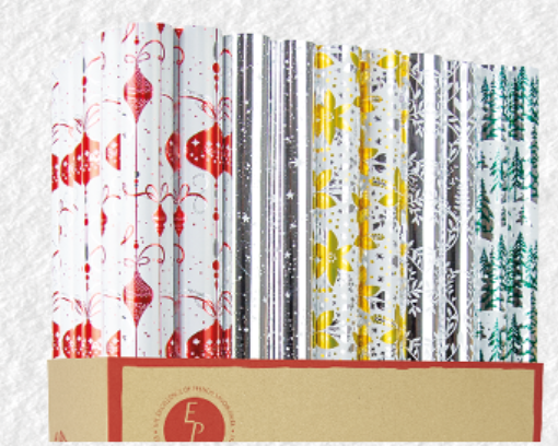 PAPEL REGALO 0,70X1,5M NAVIDAD POLYPRO METAL